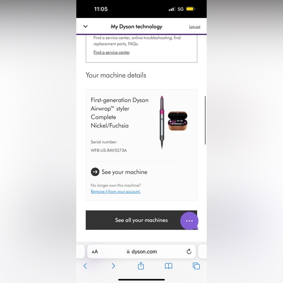 First-generation Dyson Airwrap™ styler Complete Nickel/Fuchsia - Picture 3 of 3